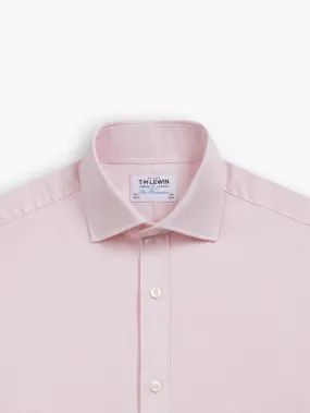 Pink Multi Cross Geo Dobby Fitted Single Cuff Cutaway Collar Shirt