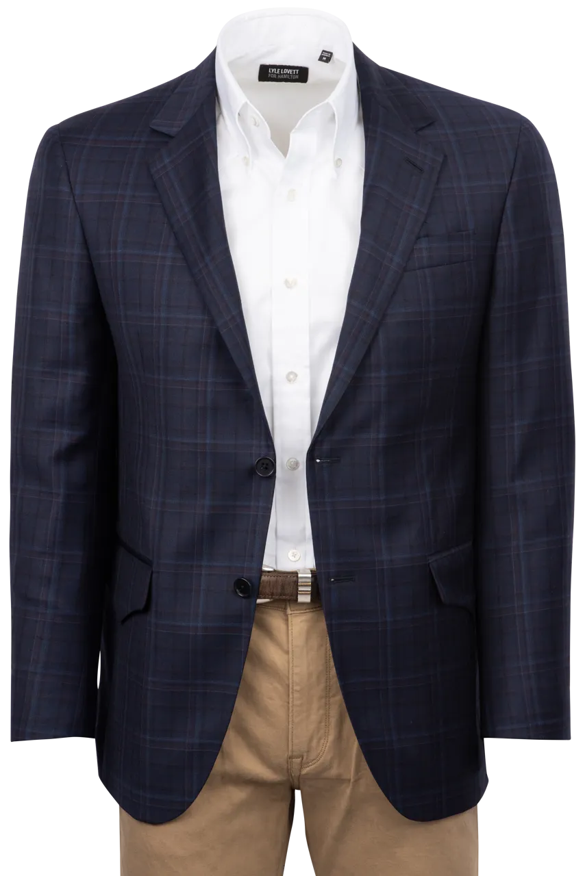 Pinto Ranch Navy Plaid Sport Coat