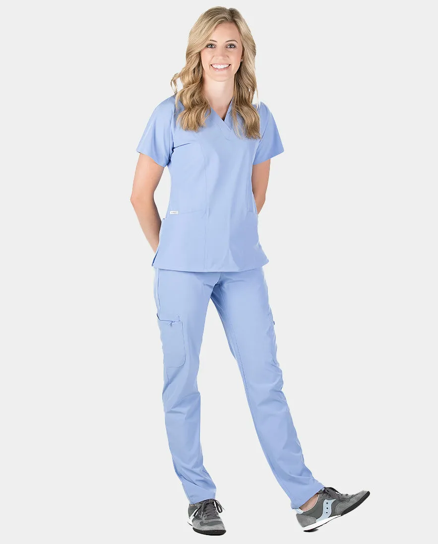 Piper Cargo 6-Pocket Scrub Top