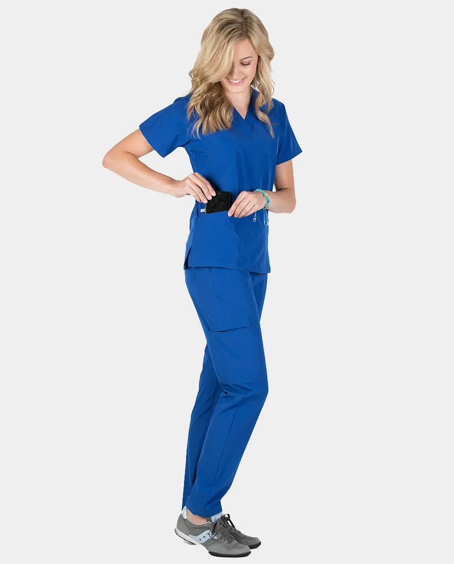 Piper Cargo 6-Pocket Scrub Top