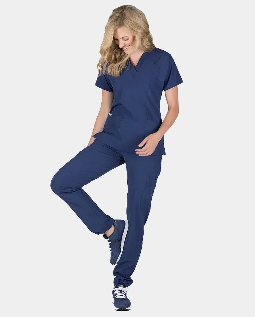 Piper Cargo 6-Pocket Scrub Top