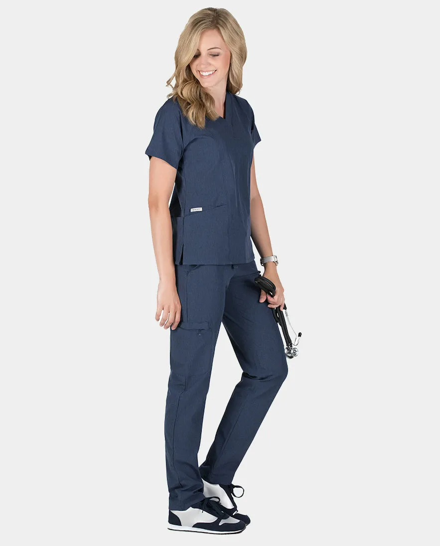 Piper Cargo 6-Pocket Scrub Top