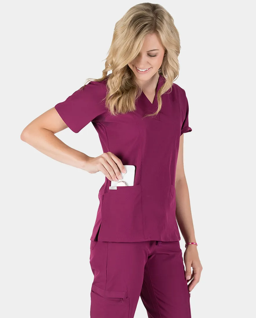 Piper Cargo 6-Pocket Scrub Top