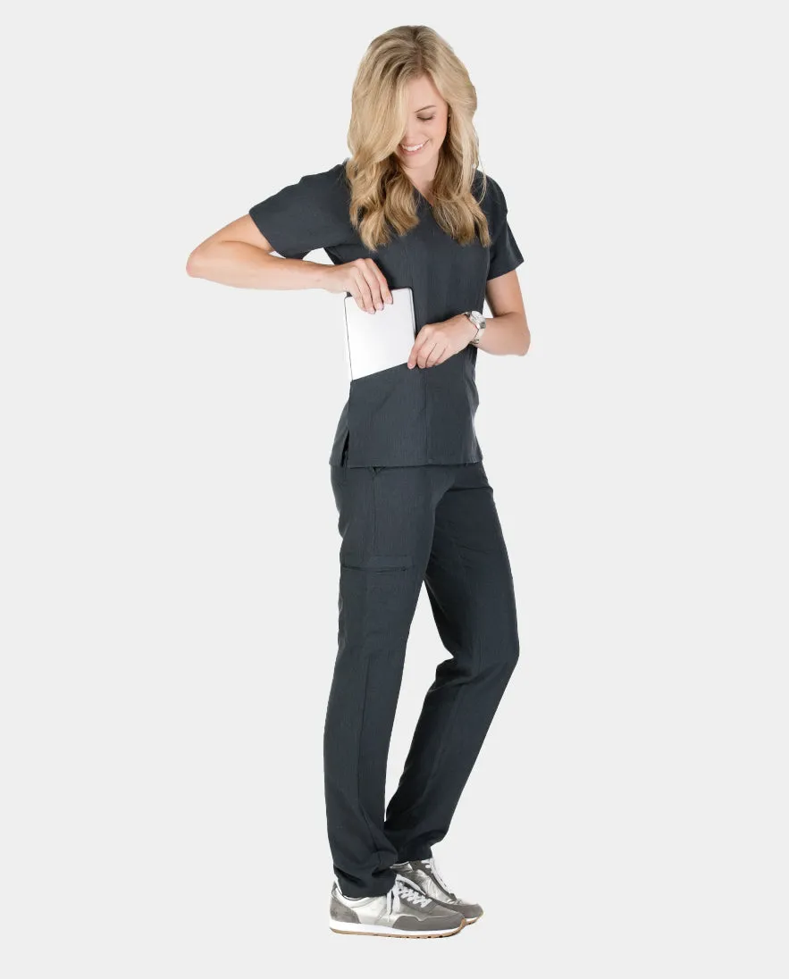 Piper Cargo 6-Pocket Scrub Top