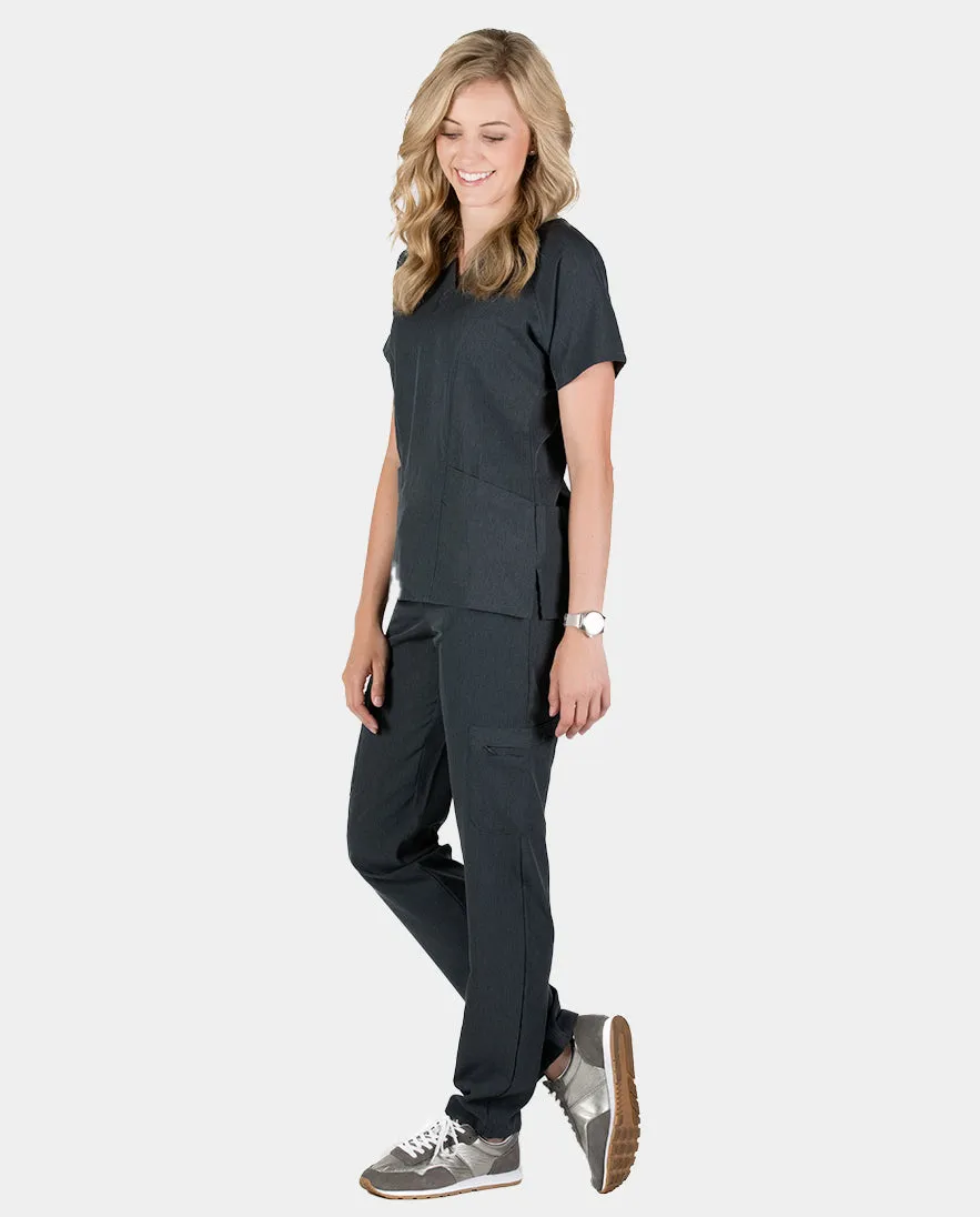 Piper Cargo 6-Pocket Scrub Top