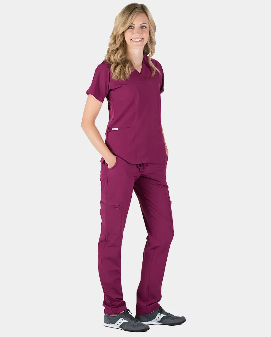 Piper Cargo 6-Pocket Scrub Top