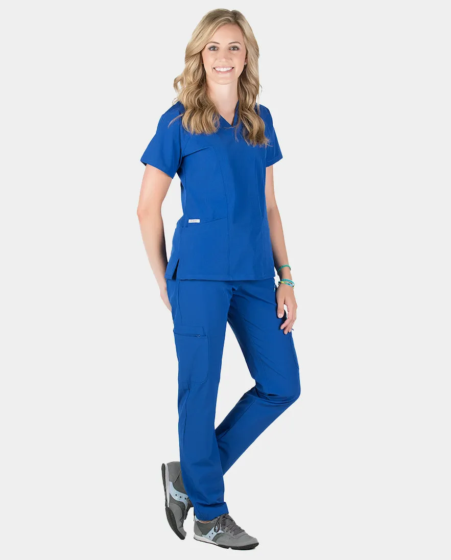 Piper Cargo 6-Pocket Scrub Top