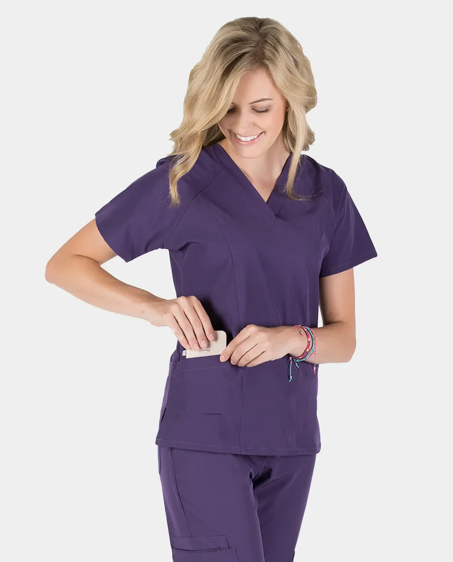 Piper Cargo 6-Pocket Scrub Top