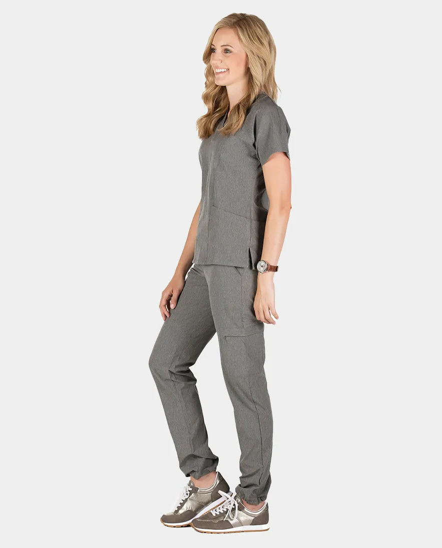 Piper Cargo 6-Pocket Scrub Top