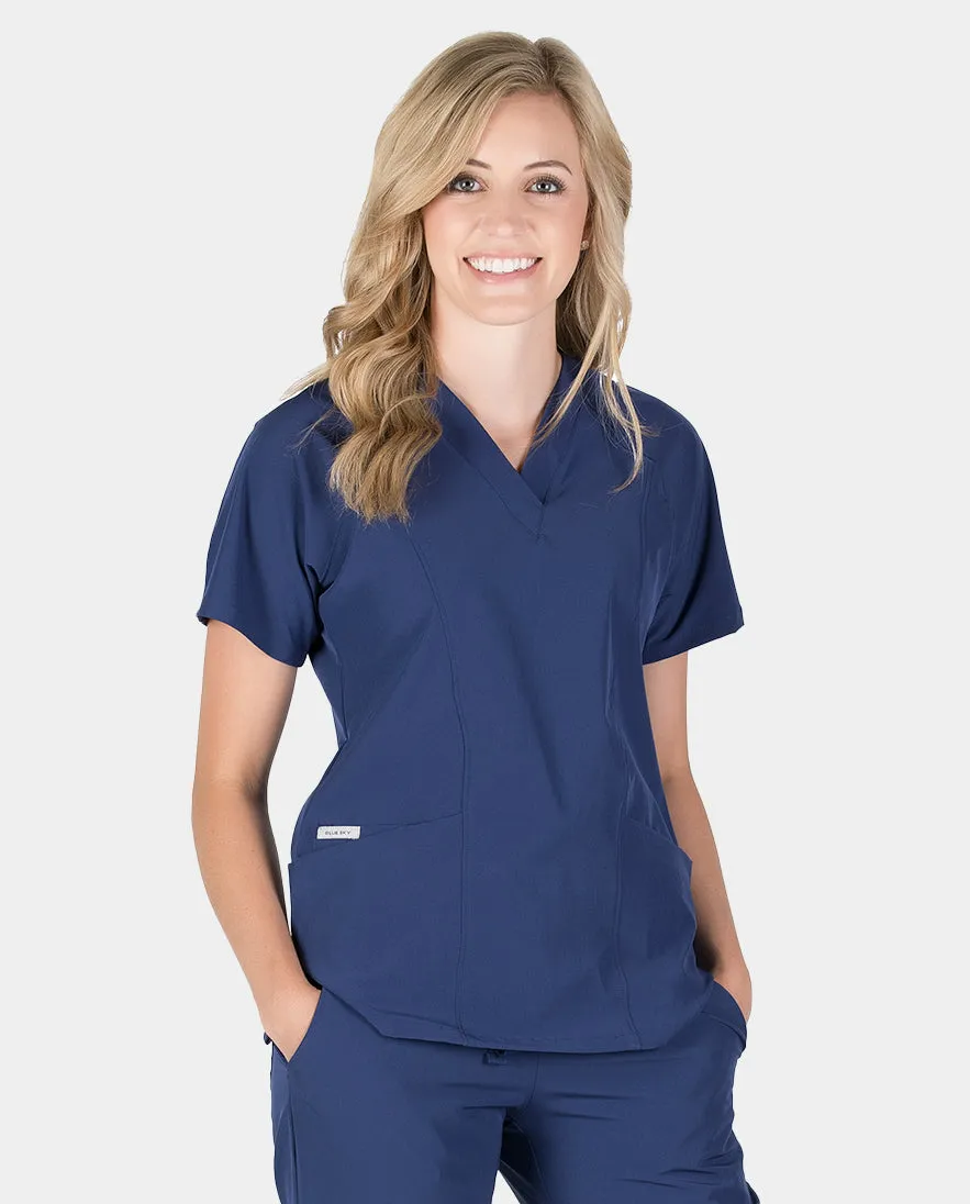 Piper Cargo 6-Pocket Scrub Top