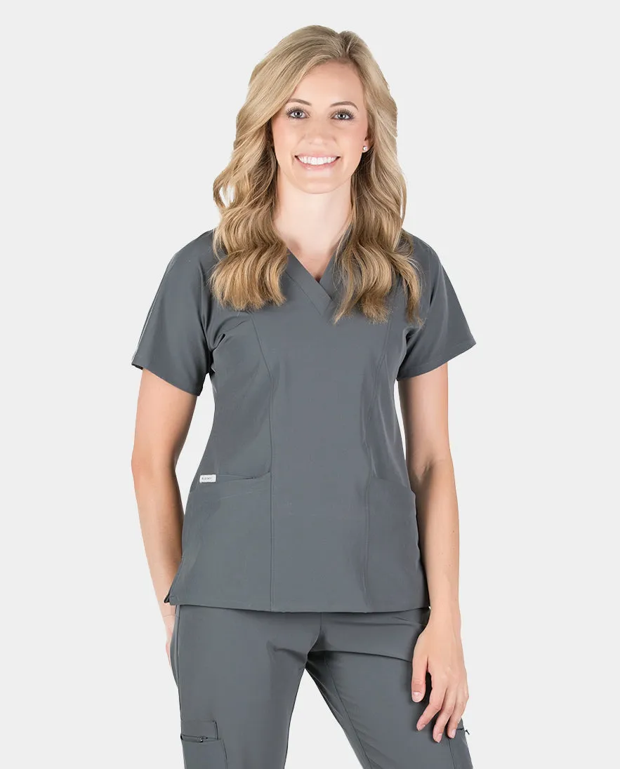 Piper Cargo 6-Pocket Scrub Top