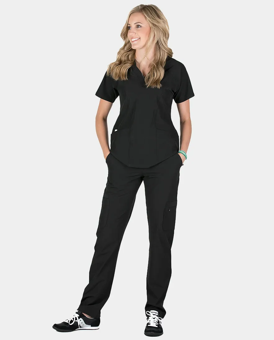 Piper Cargo 6-Pocket Scrub Top