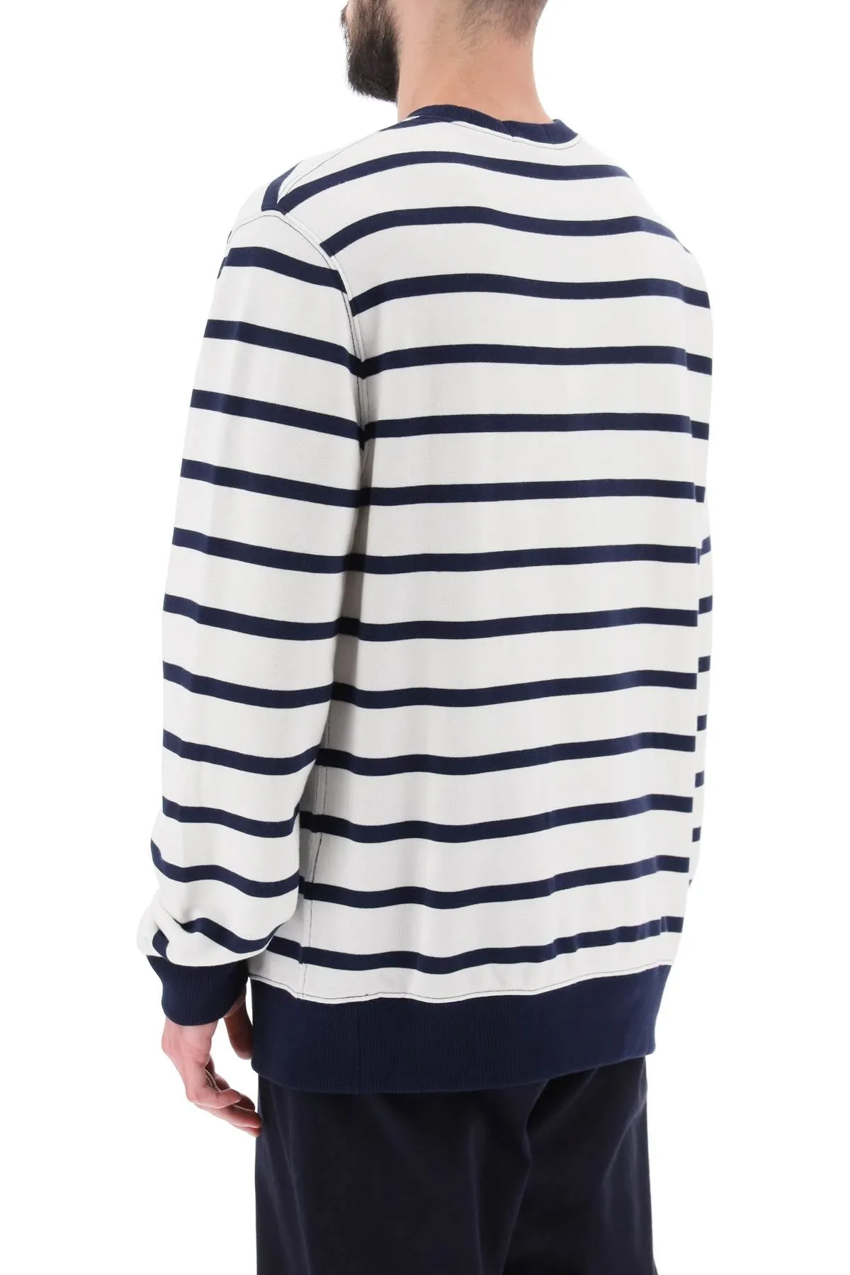 Polo ralph lauren striped crew-neck sweatshirt with polo bear print