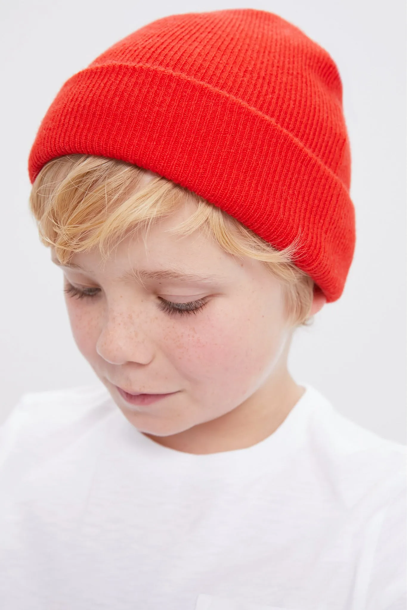 Poppy Red Cashmere Child's Beanie