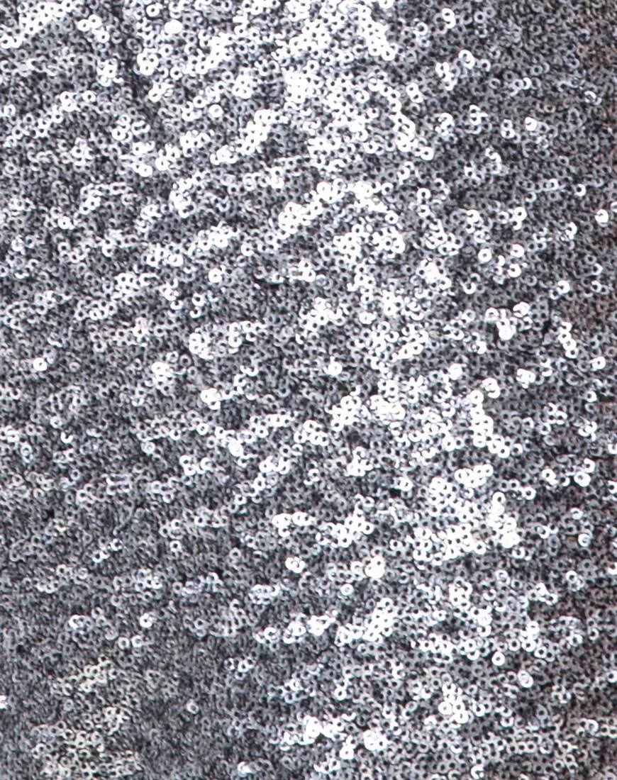 Prague Trouser in Mini Cluster Sequin Silver