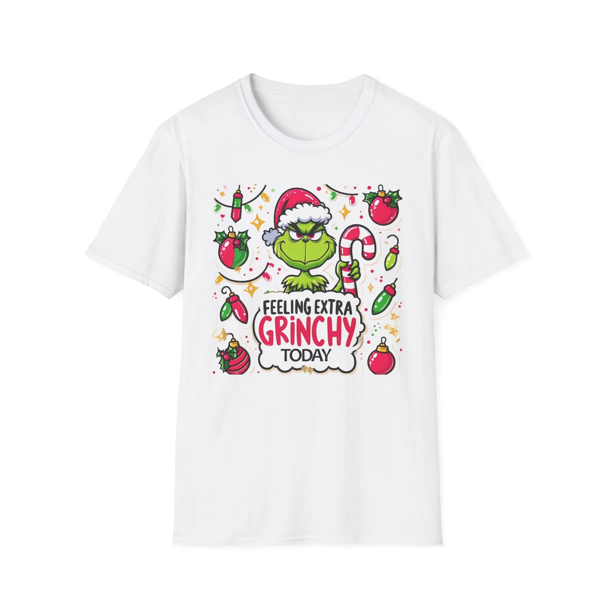 Princess Grace   Feeling Extra Grinchy Unisex Softstyle T-Shirt  Festive Holiday Tee