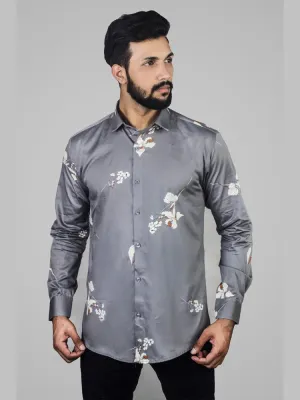 Printed Shirts for Men - Floral Print Cotton Spread Shirt