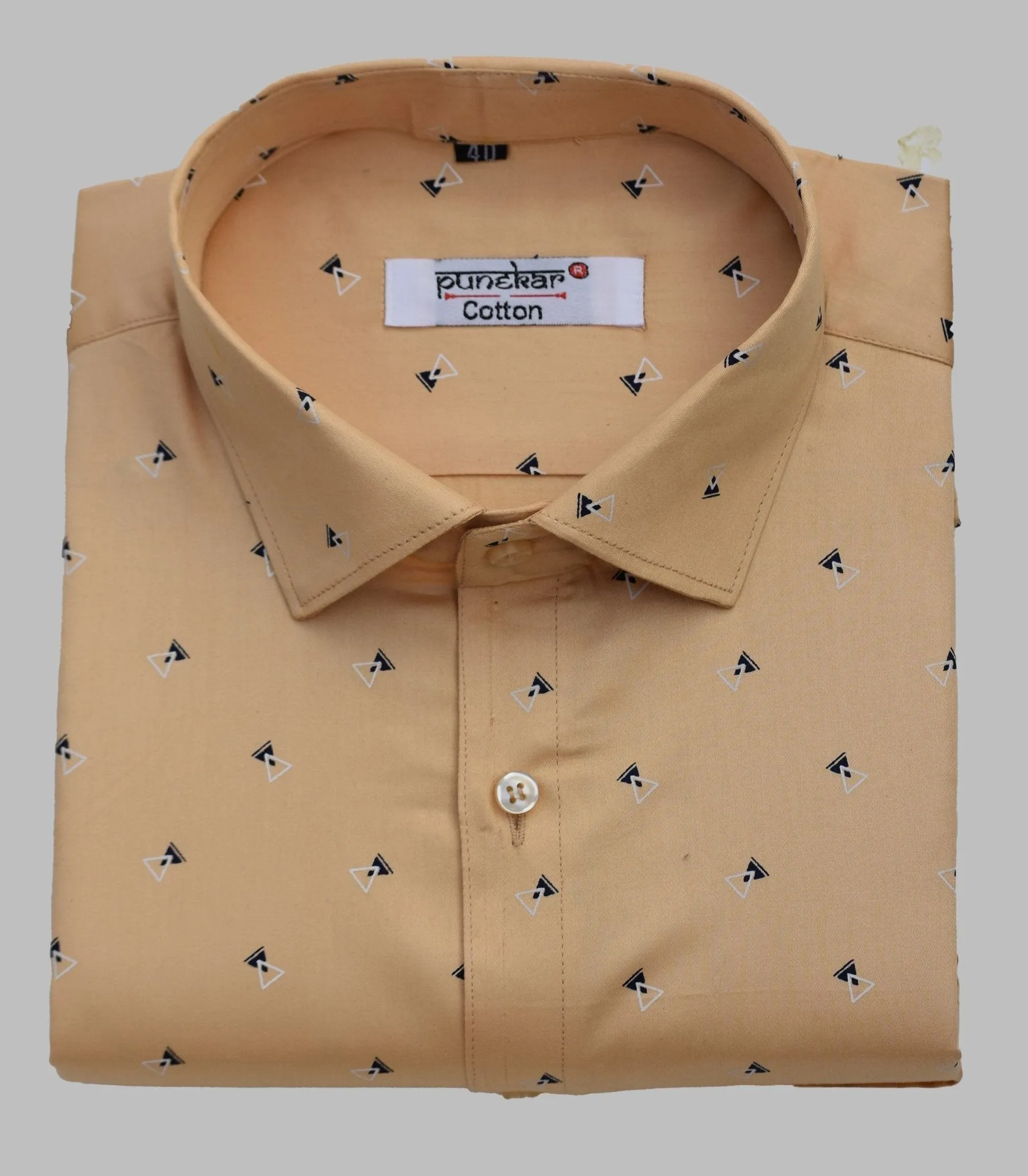 Punekar Cotton Printed Sunrise ( Light Font) Color Pure Cotton Handmade Shirt For Men's.