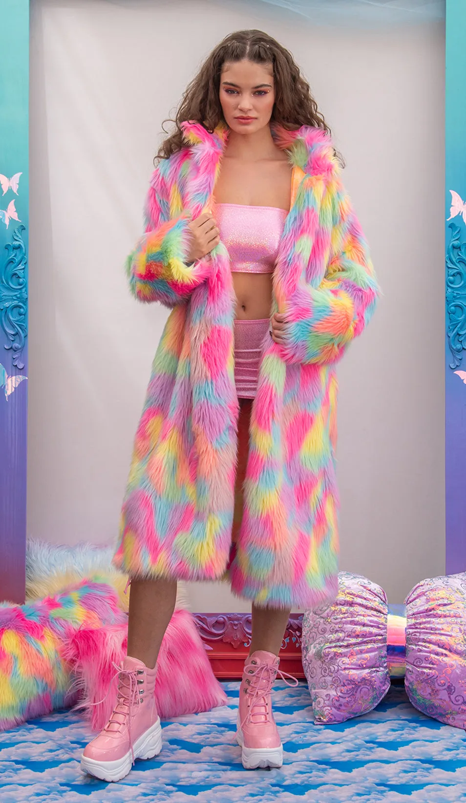 Rave FR154 - Unisex Faux Fur Mid-Length Coat - J. Valentine