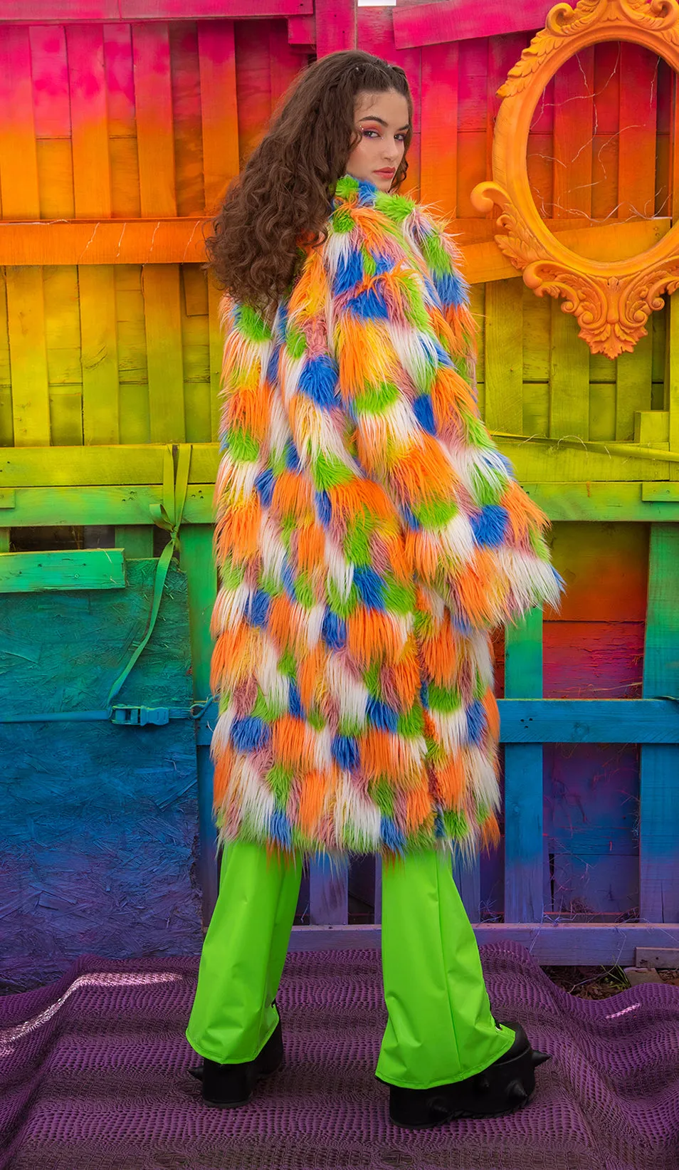 Rave FR154 - Unisex Faux Fur Mid-Length Coat - J. Valentine