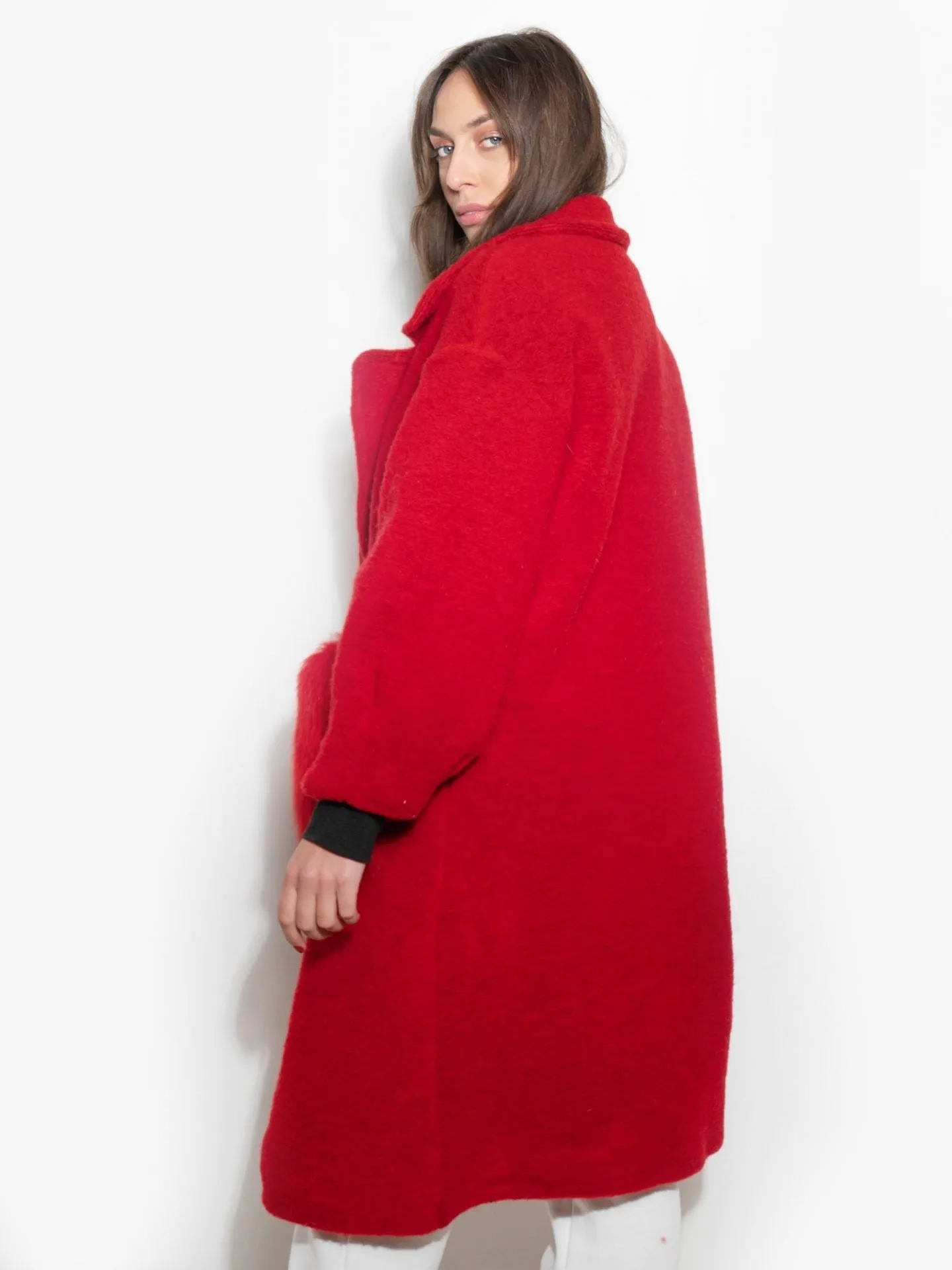 Red Passion coat with Fox pockets