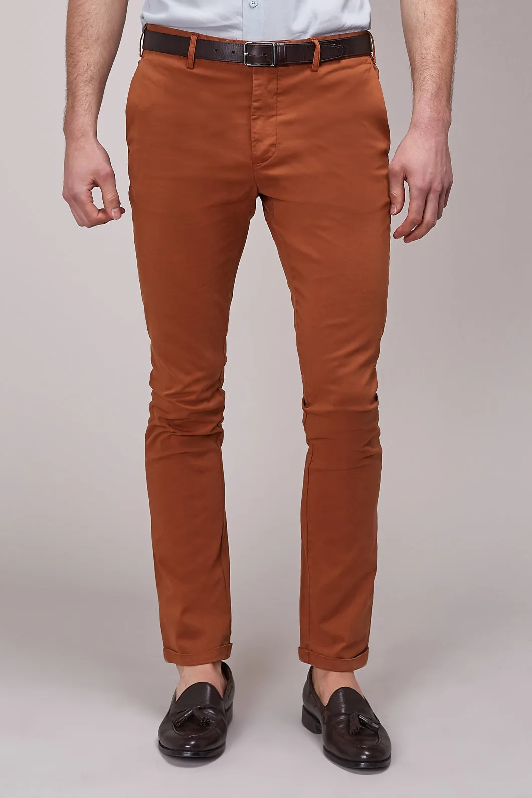 Rust Skinny Les Chino