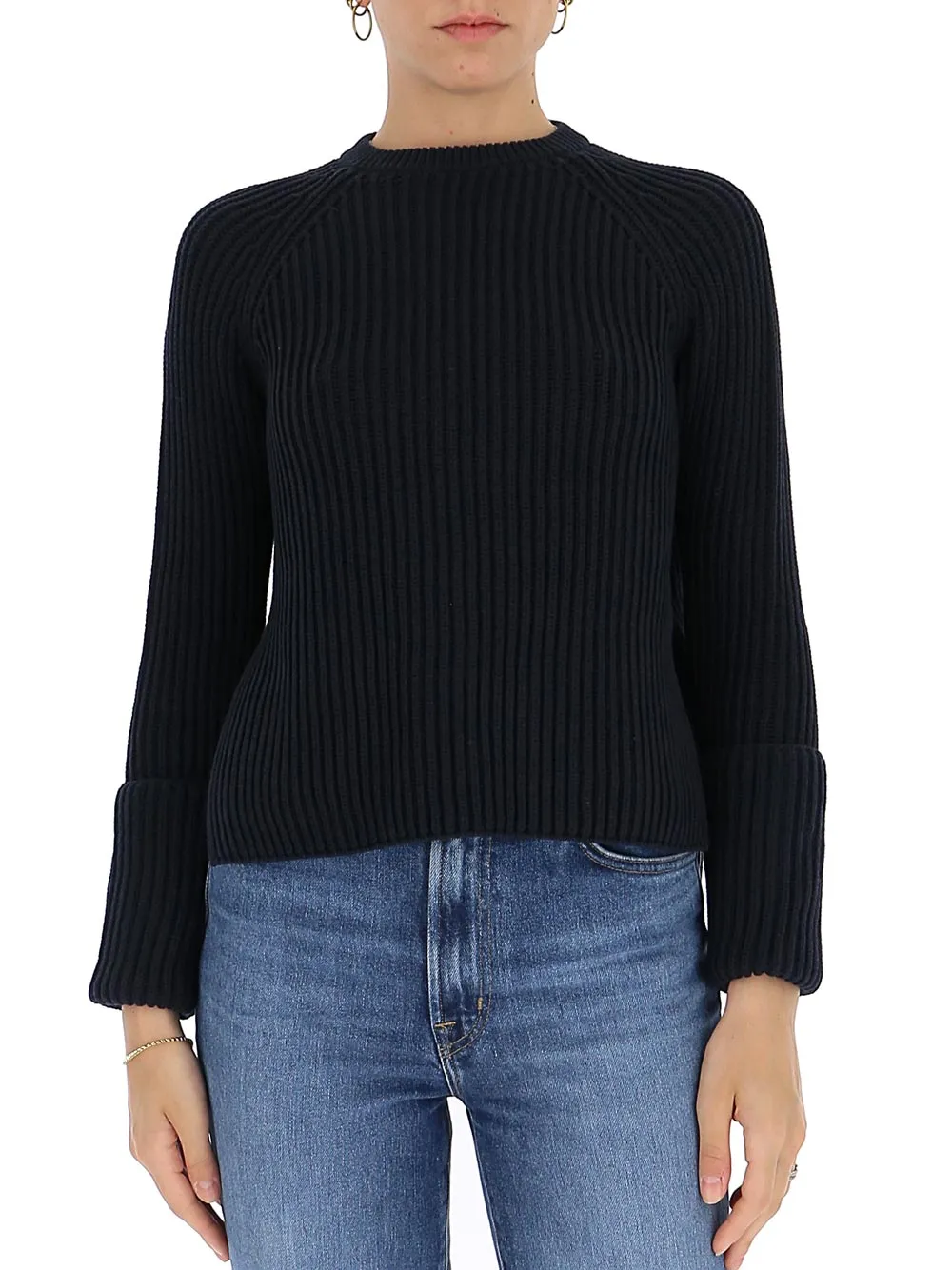 'S Max Mara Crewneck Rib Knit Jumper