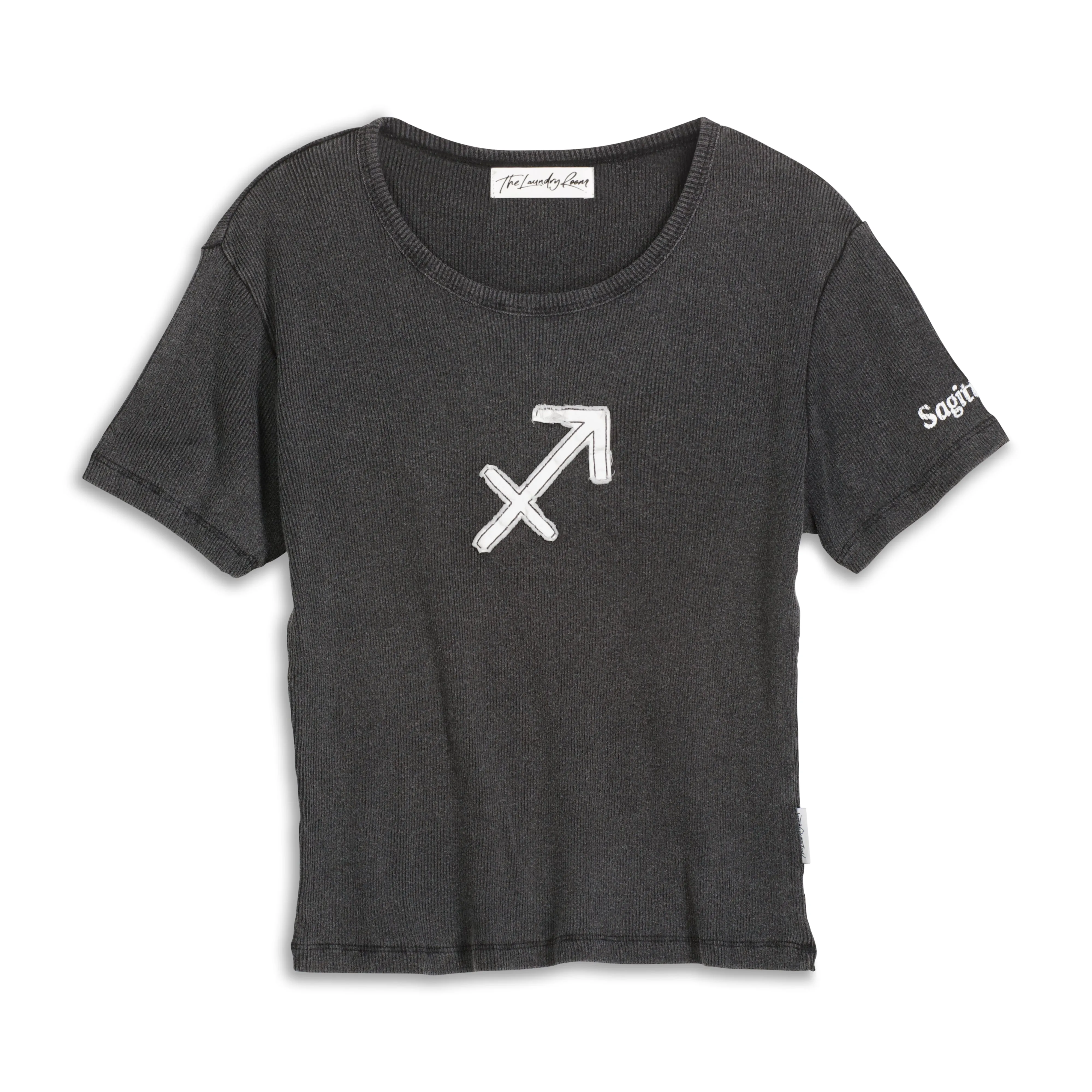 Sagittarius Stitch - Baby Tee - Black Snow