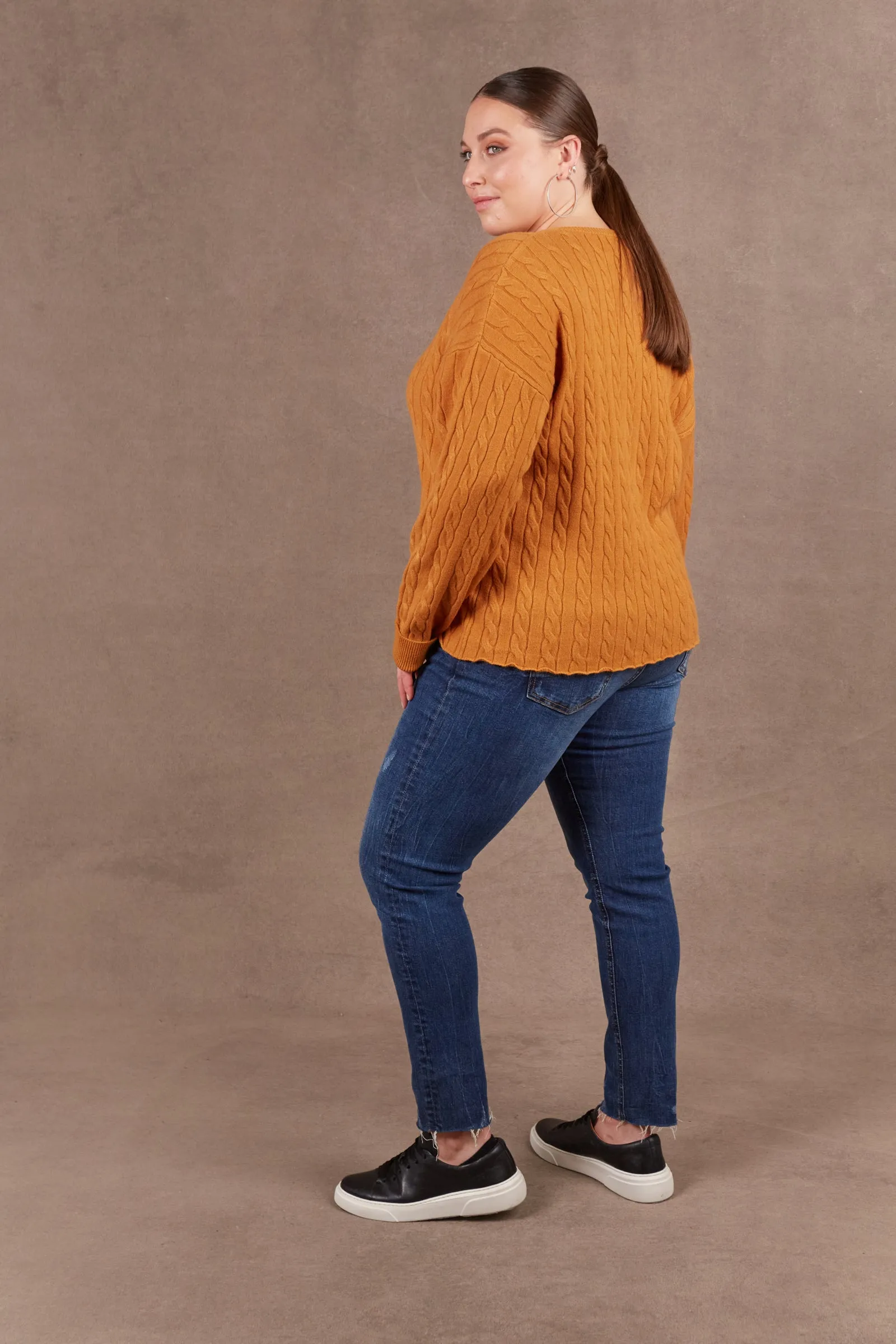 SALE - Alawa Cable Knit - Ochre