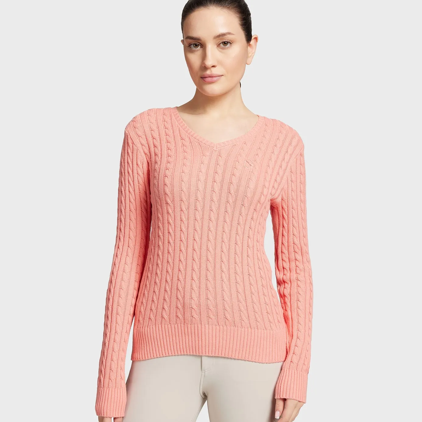 Samshield Lisa Twisted V-Neck Sweater - Light Pomelo