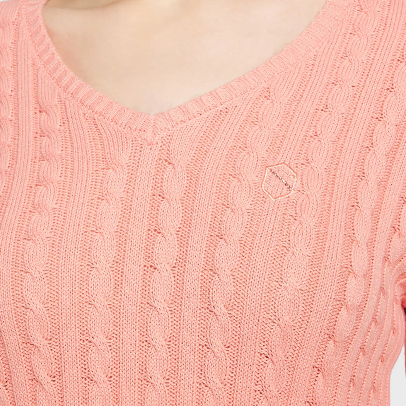 Samshield Lisa Twisted V-Neck Sweater - Light Pomelo