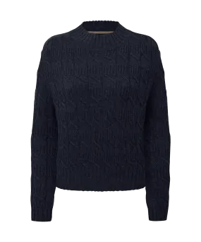 Sandsend Cable Jumper - Navy