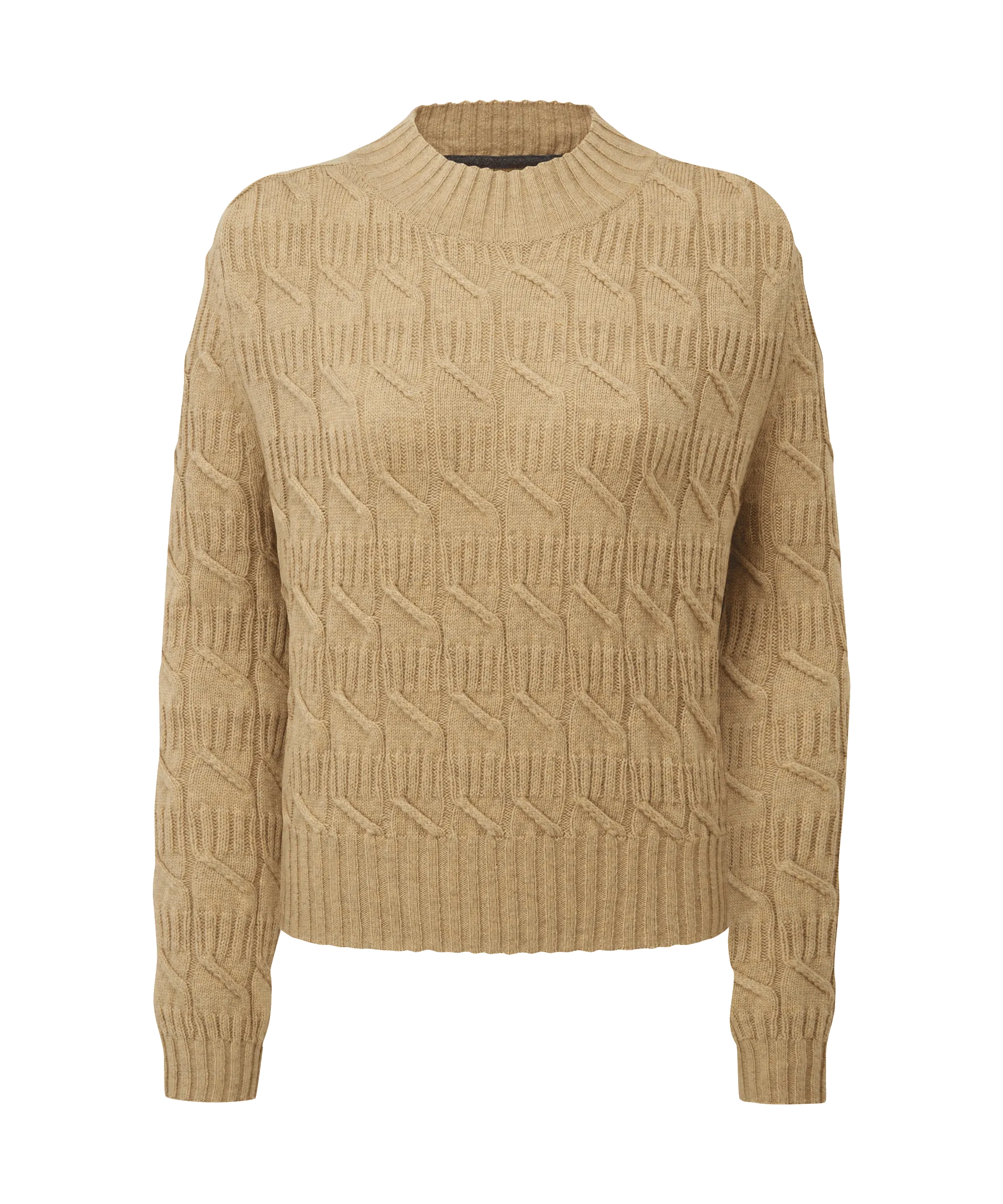 Sandsend Cable Jumper - Warm Sand