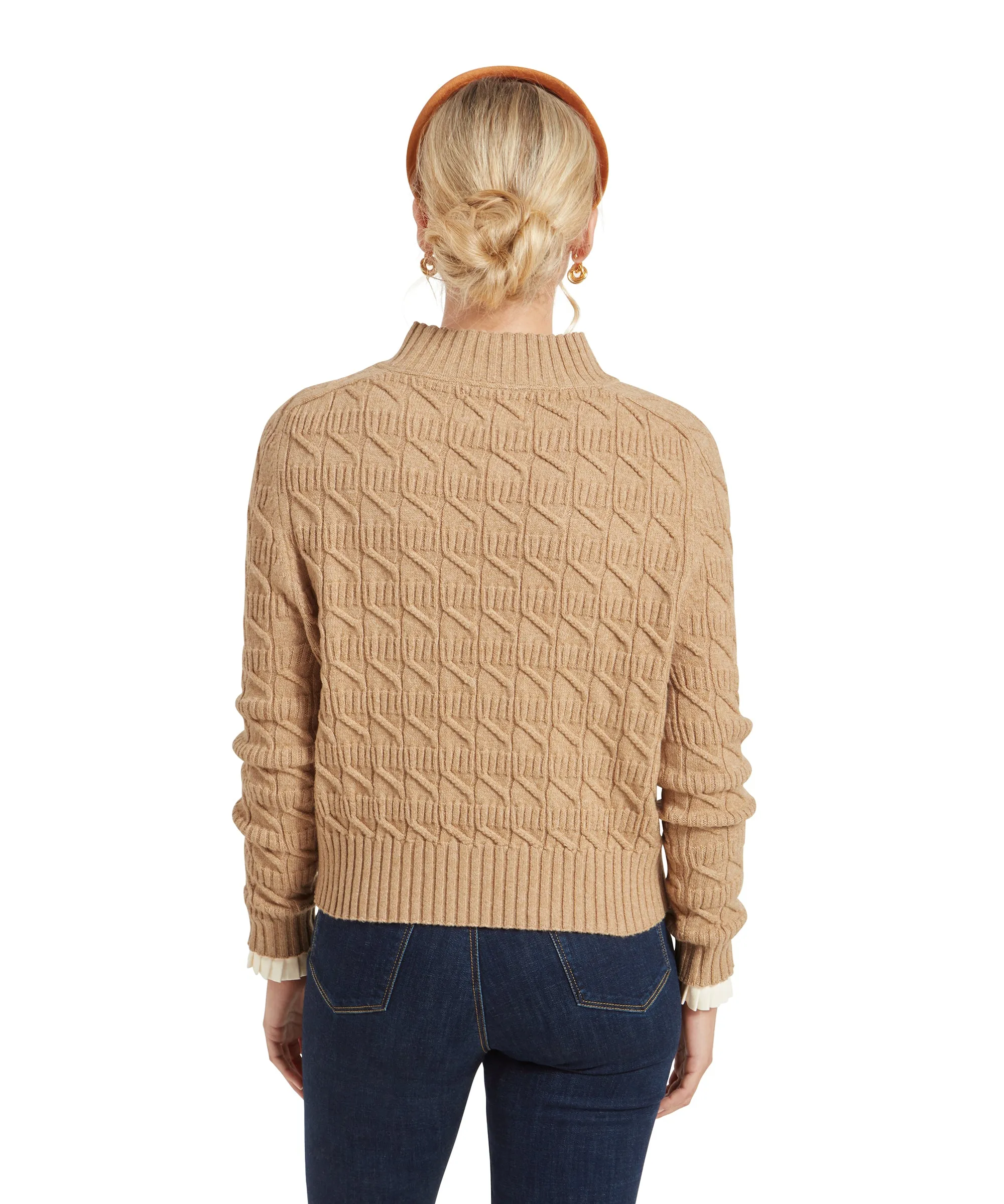 Sandsend Cable Jumper - Warm Sand