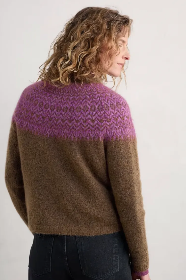 Seasalt Spruce Frost Mohair Jumper in Hellebore Gully Wild Orchid