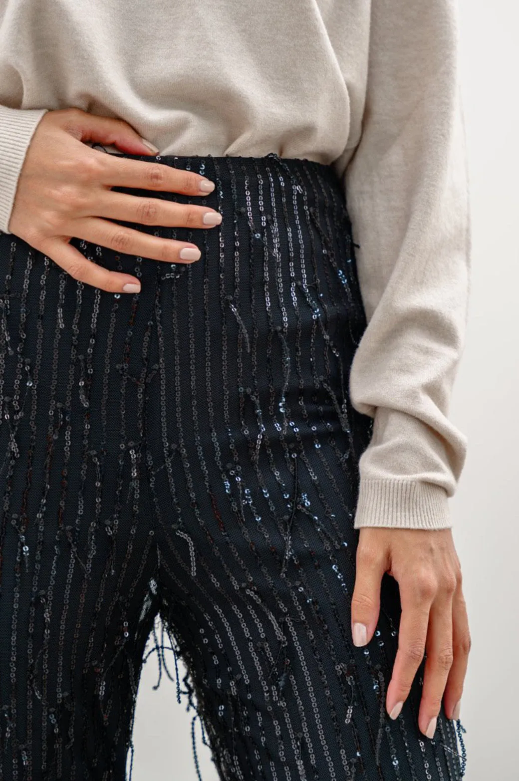 SEQUINED PARTY PANTS