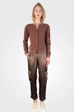 Silky Cargo Pant - Coffee