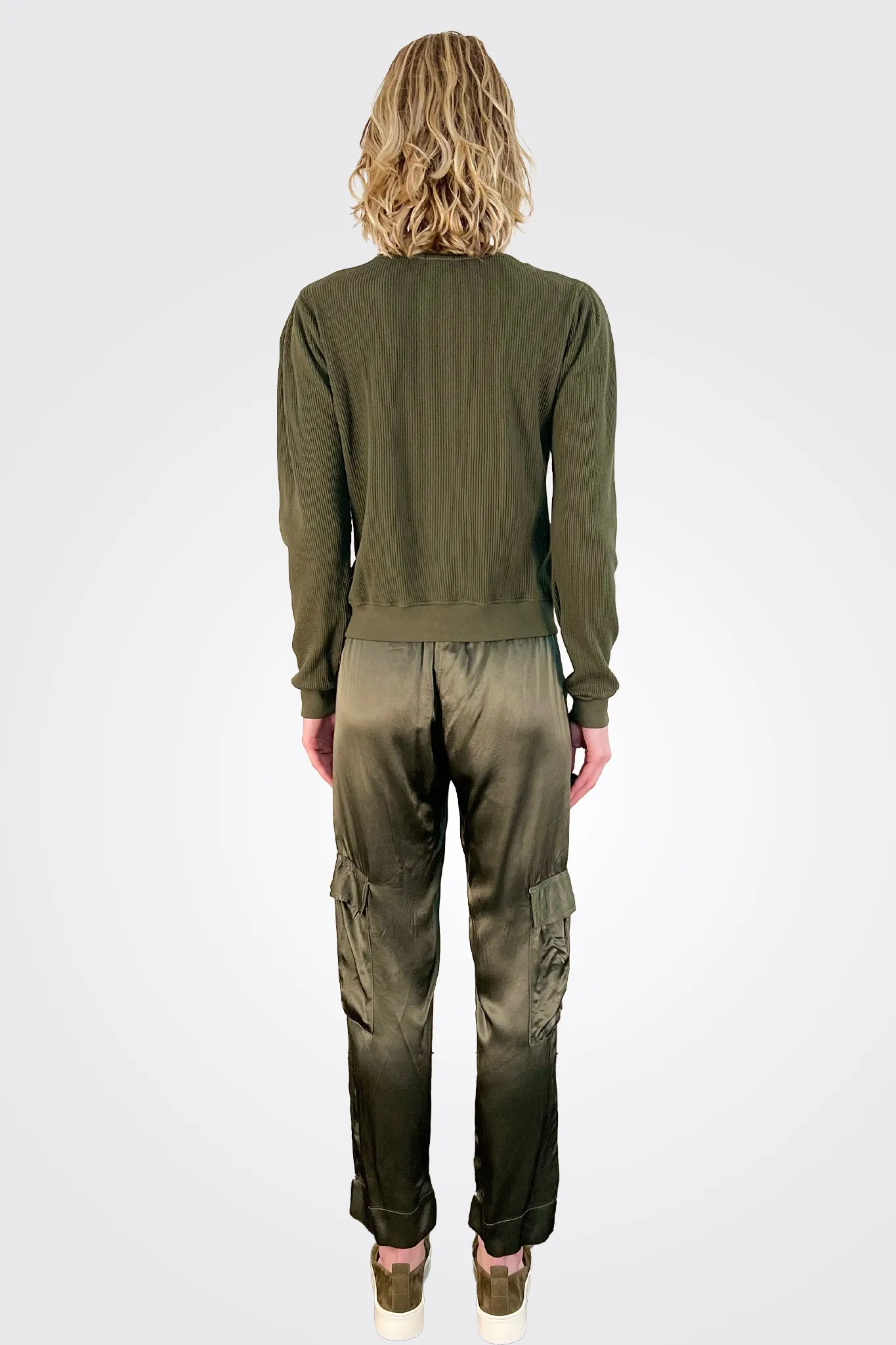 Silky Cargo Pant - Military