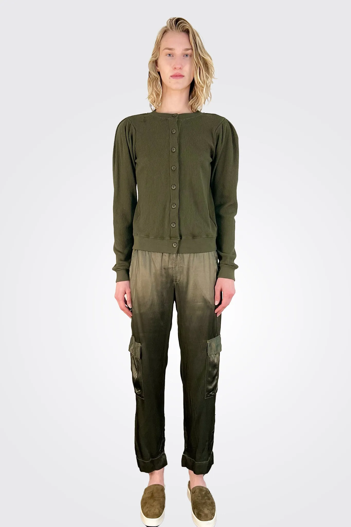 Silky Cargo Pant - Military