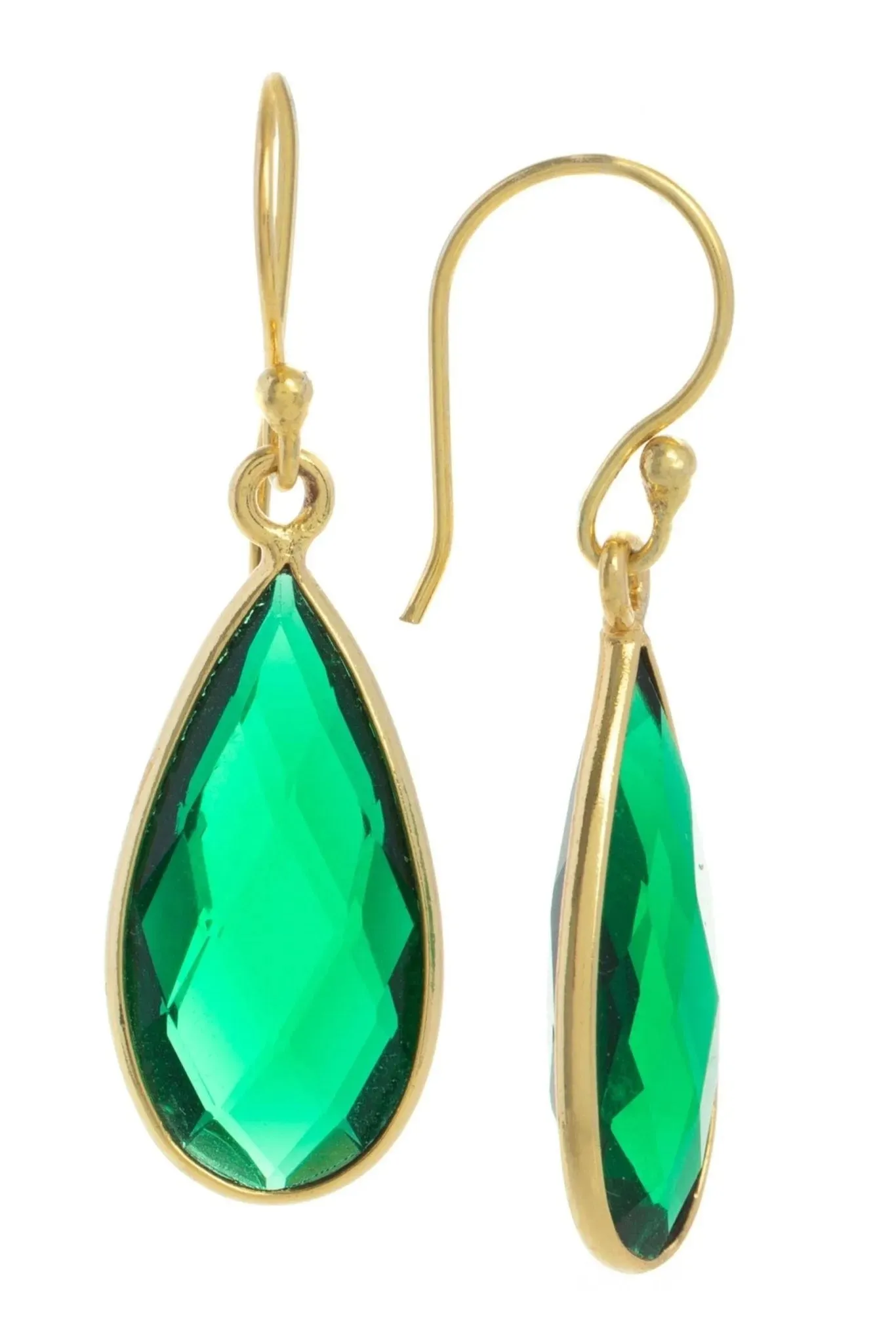 Single Gemstone Drop Earrings