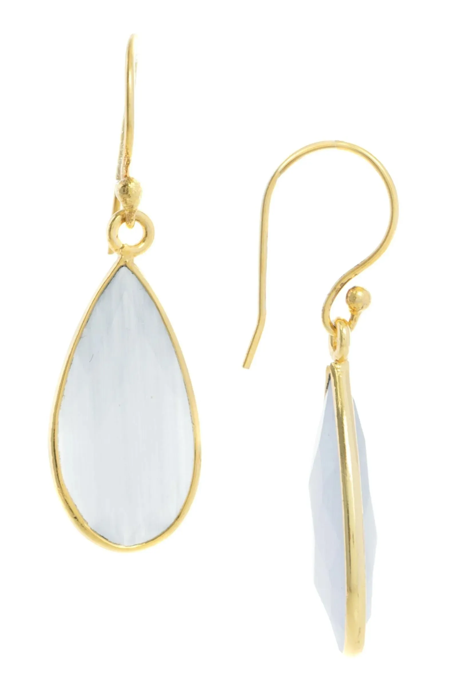 Single Gemstone Drop Earrings