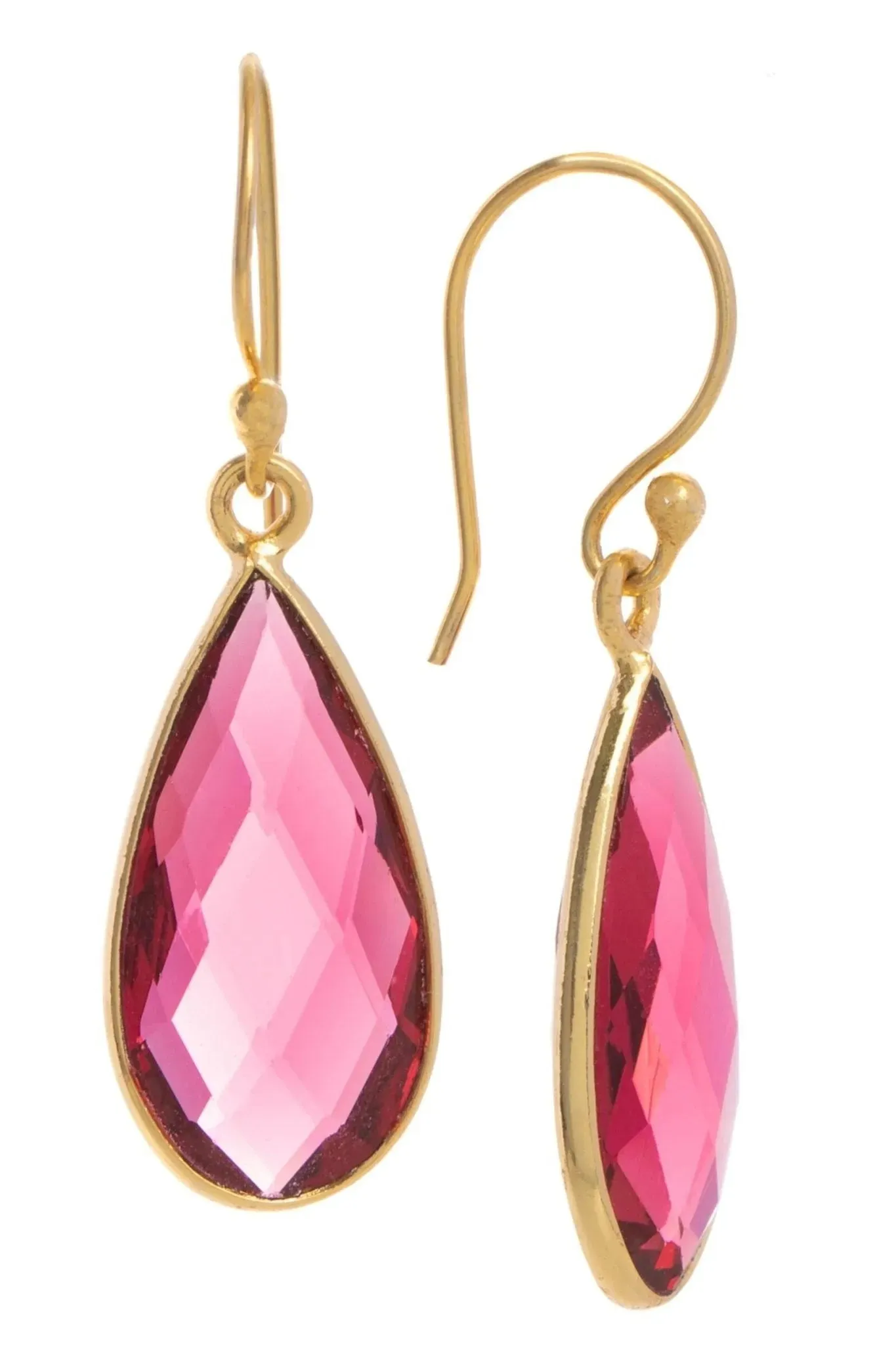 Single Gemstone Drop Earrings