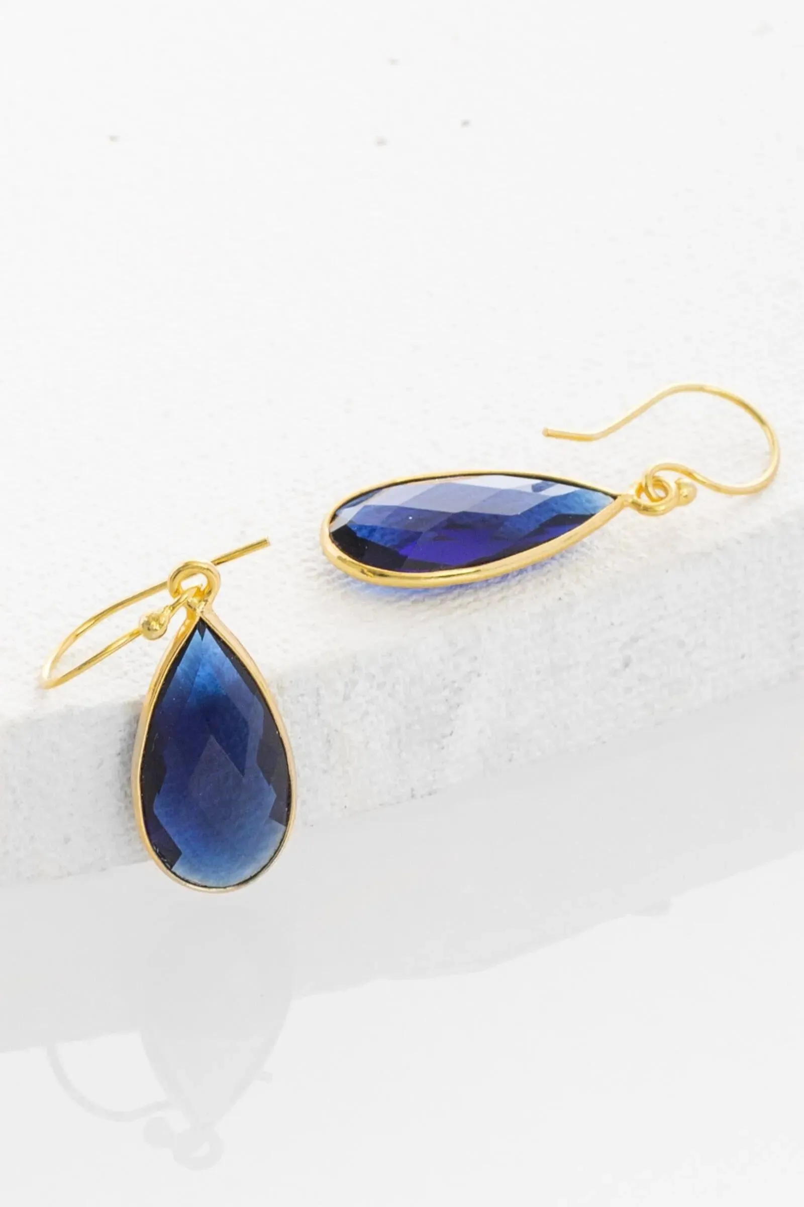 Single Gemstone Drop Earrings