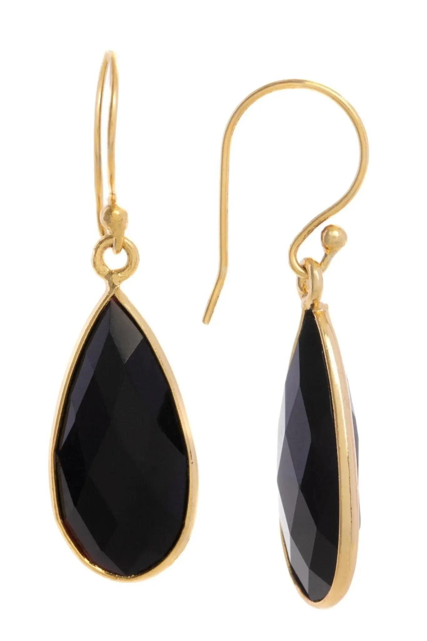 Single Gemstone Drop Earrings