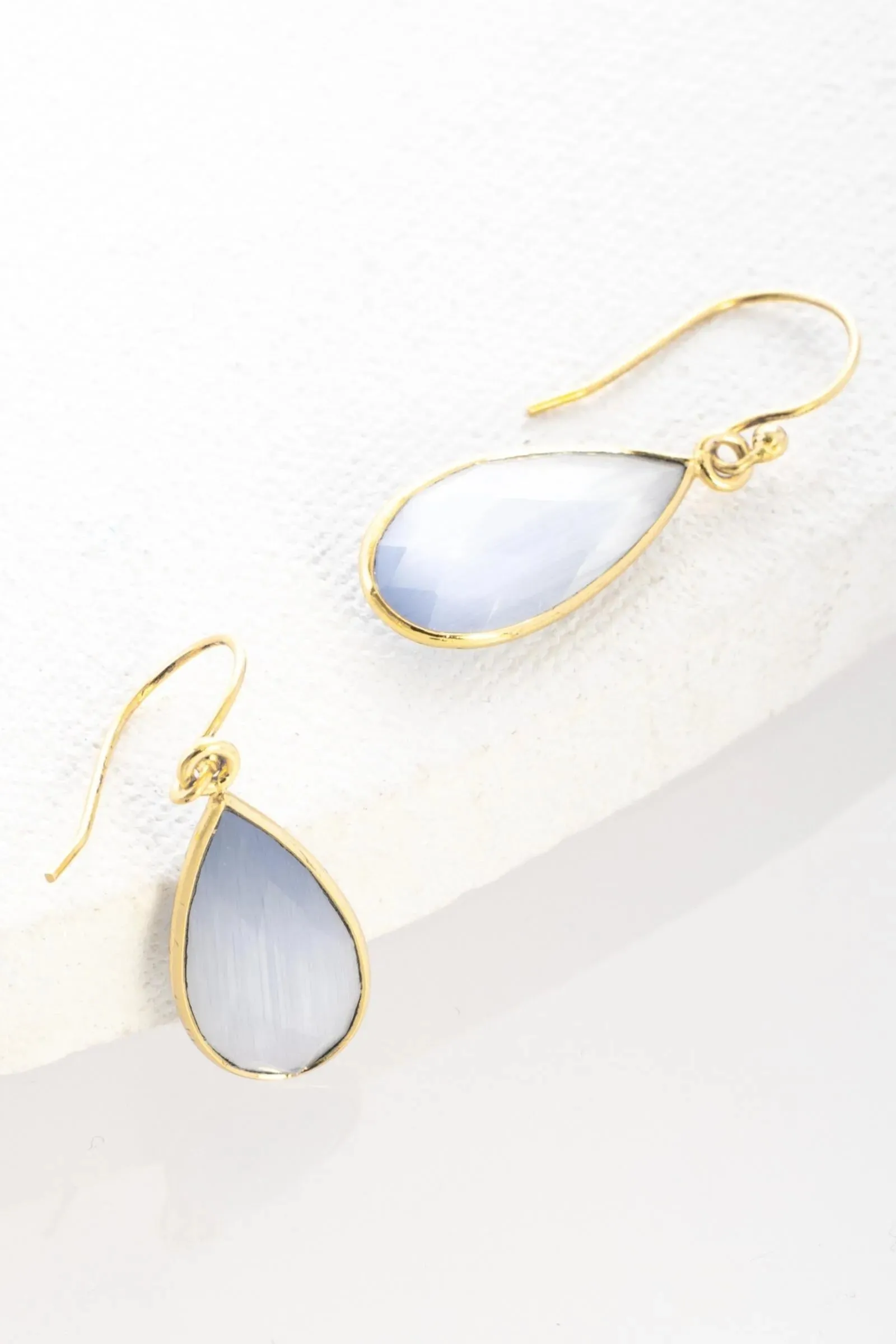 Single Gemstone Drop Earrings