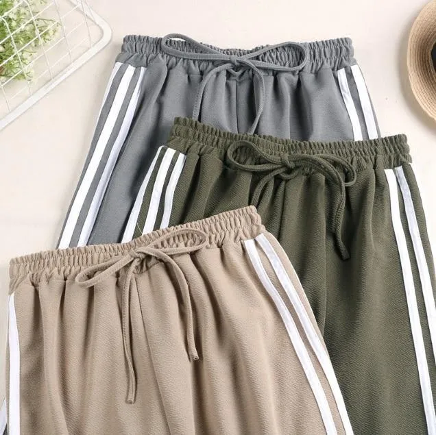 Sport Side Lines Flared Oversized Comfort Cotton Pants