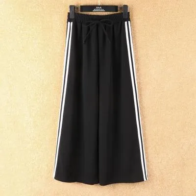 Sport Side Lines Flared Oversized Comfort Cotton Pants