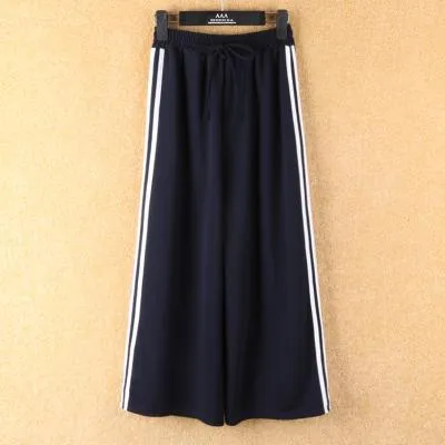 Sport Side Lines Flared Oversized Comfort Cotton Pants