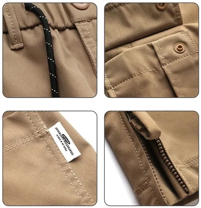 Straight Leg Twill Cargo Pants