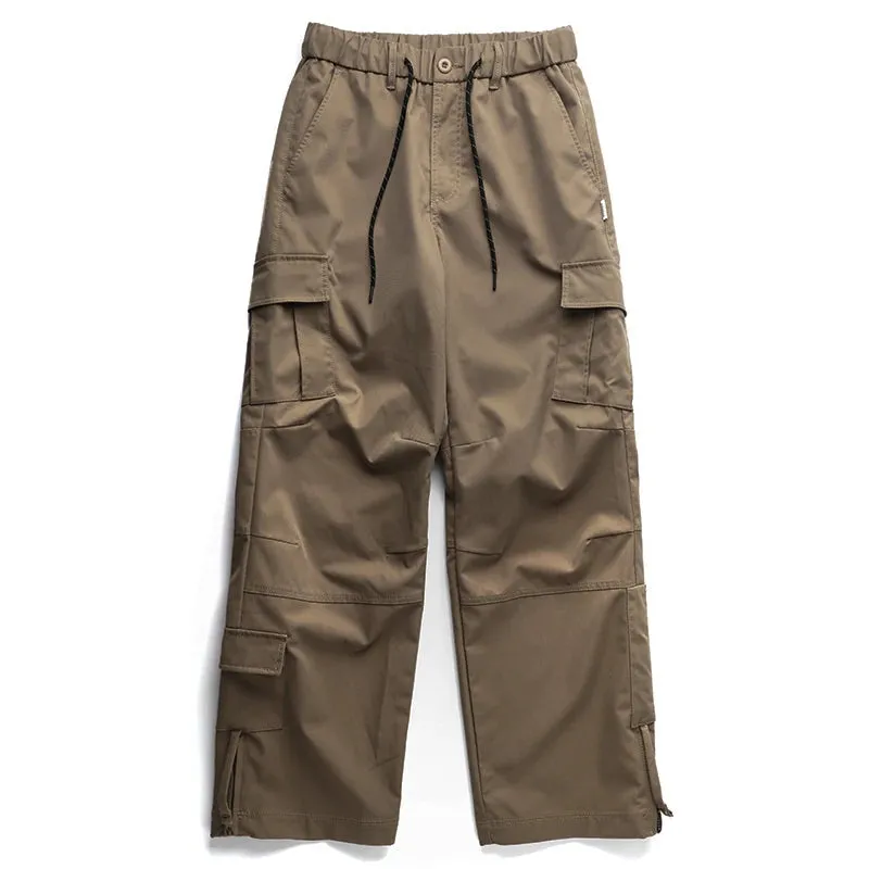 Straight Leg Twill Cargo Pants